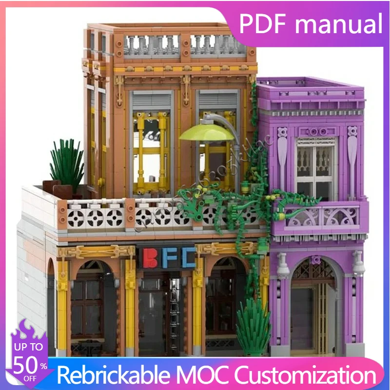

New 3041PCS City Hot Selling Street View Moc Modular BFC Restaurant Model Custom Puzzle Diy Creative Ideas KidToy Birthday Gift