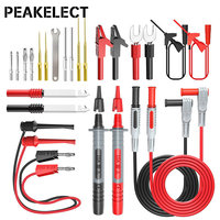 P1308D 25PCS Multimeter Silicone Test Lead Kit with Replaceable Needle Spanner Alligator Clip 4mm Banana Plug To Test Hook Cable