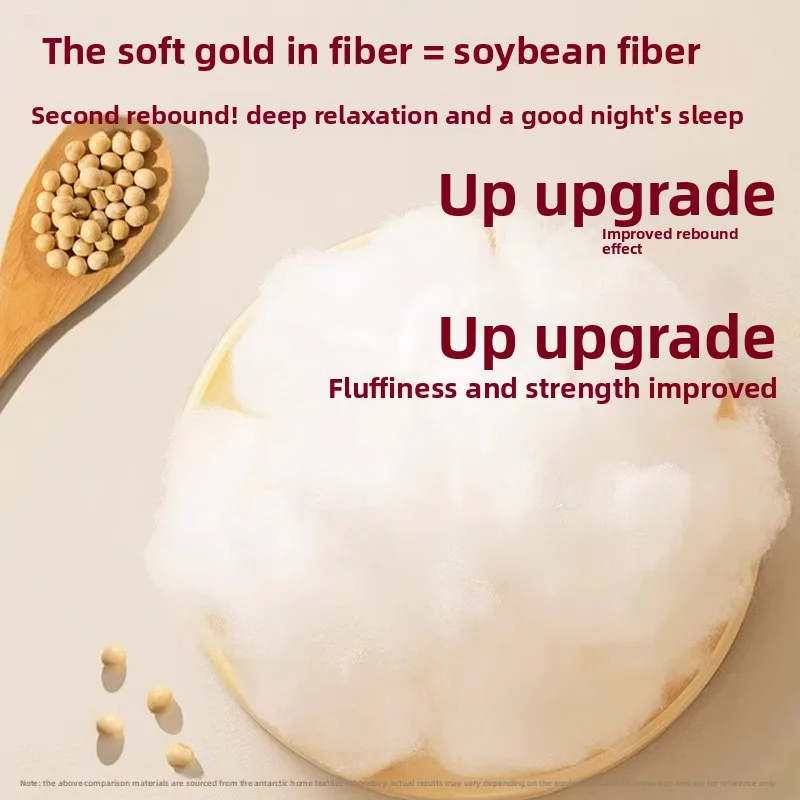 وسادة من ألياف فول الصويا لحماية العمود الفقري العنقي، وسادة نوم للبالغين، مسكن للطلاب، للاستخدام المنزلي، نفس النمط في الفندق