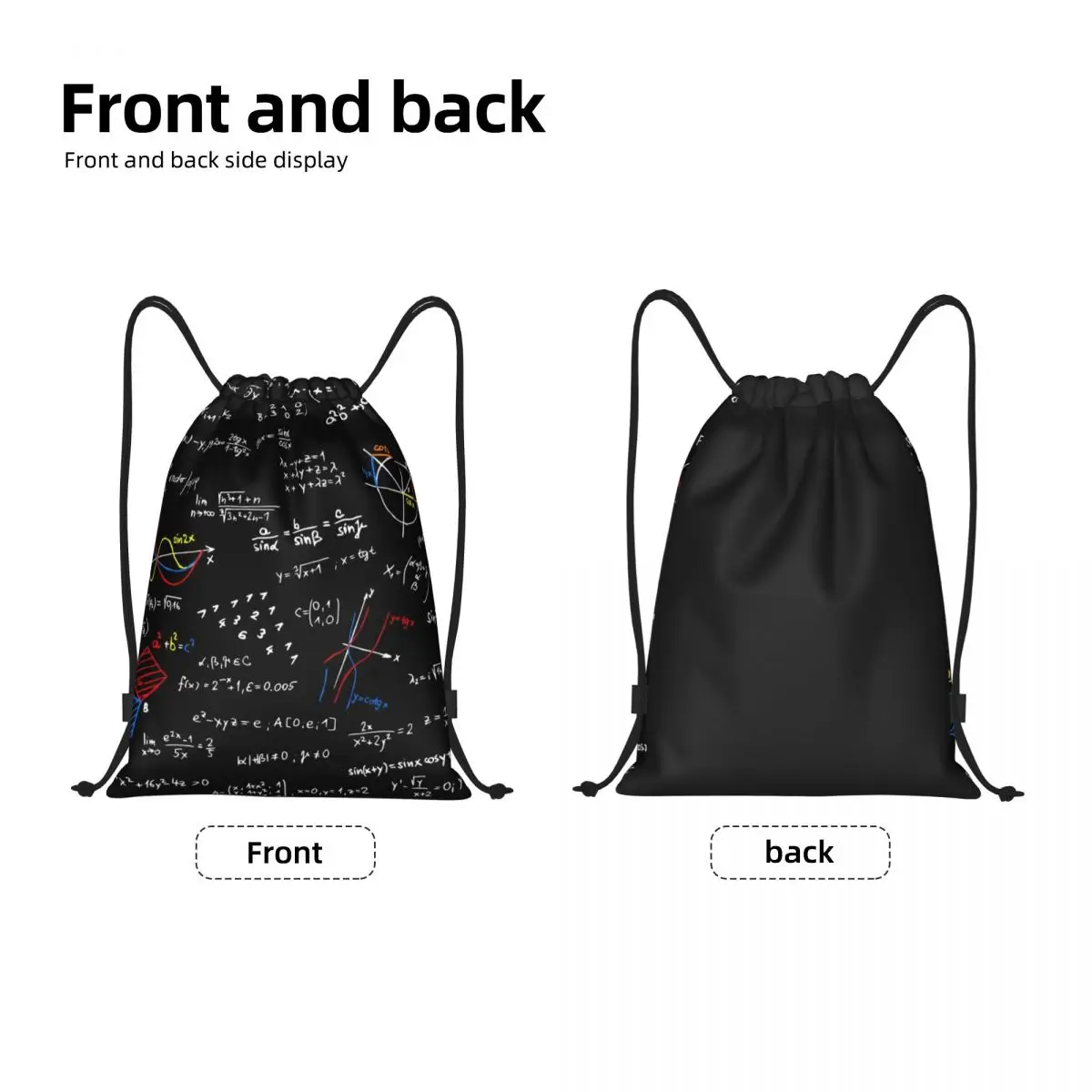 Sac à dos de sport géométrique pour hommes et femmes, équations de physique Geek, proximité wstring, sac de sport pour professeur de maths, sac de shopping cadeau