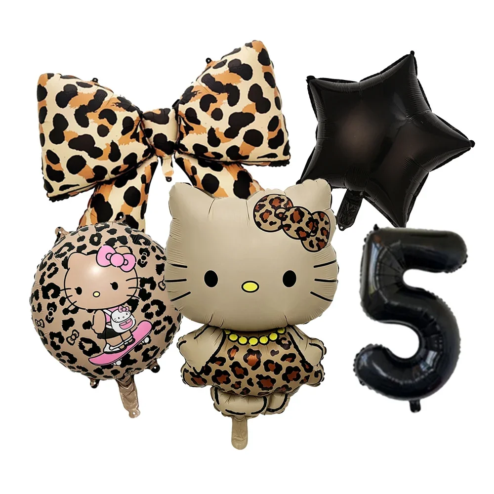 Cartoon Hello Kitty Themen-Tier-Zahlen-Folienballon-Set Kinder Geburtstag Konfetti Party Deko Zubehör Baby-Shower Spielzeug Geschenke – Detail 17