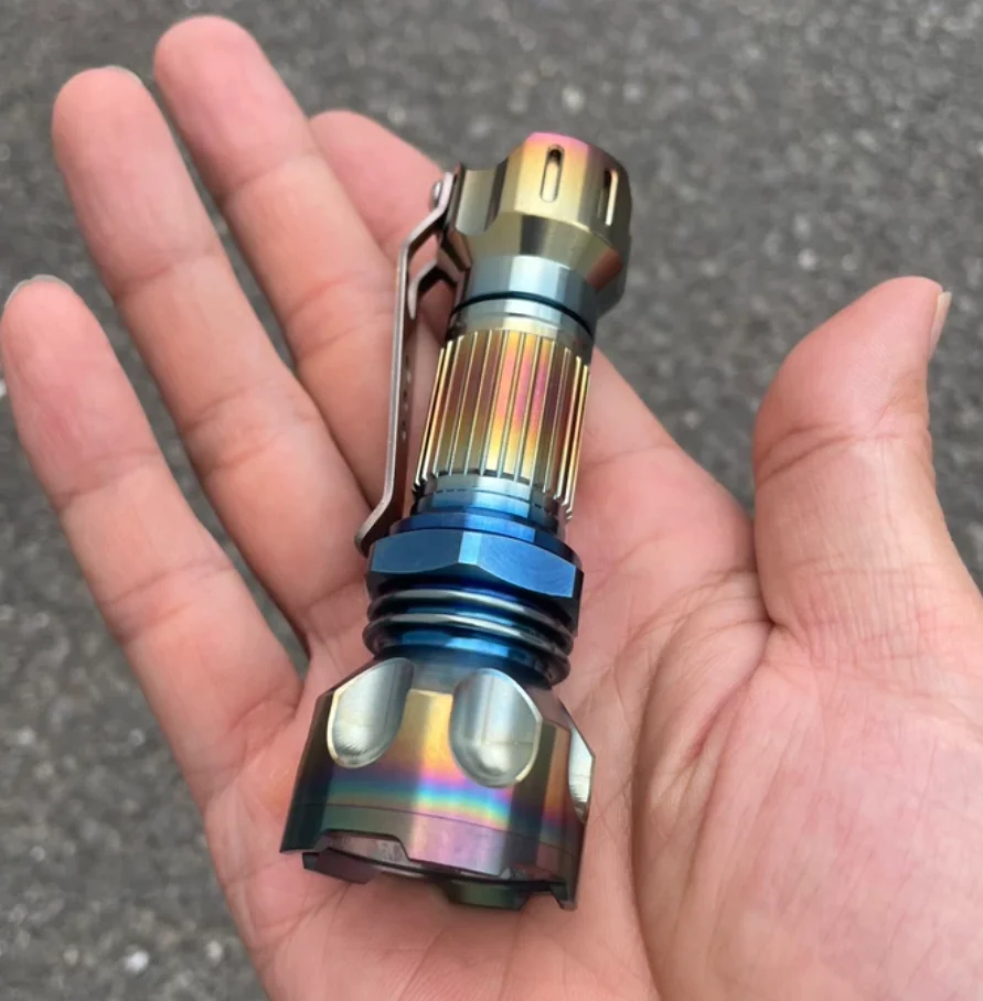 Used EDC SupFire zirconium alloy flashlight 18350 Outdoor Tools Torch Lamp decompression toy