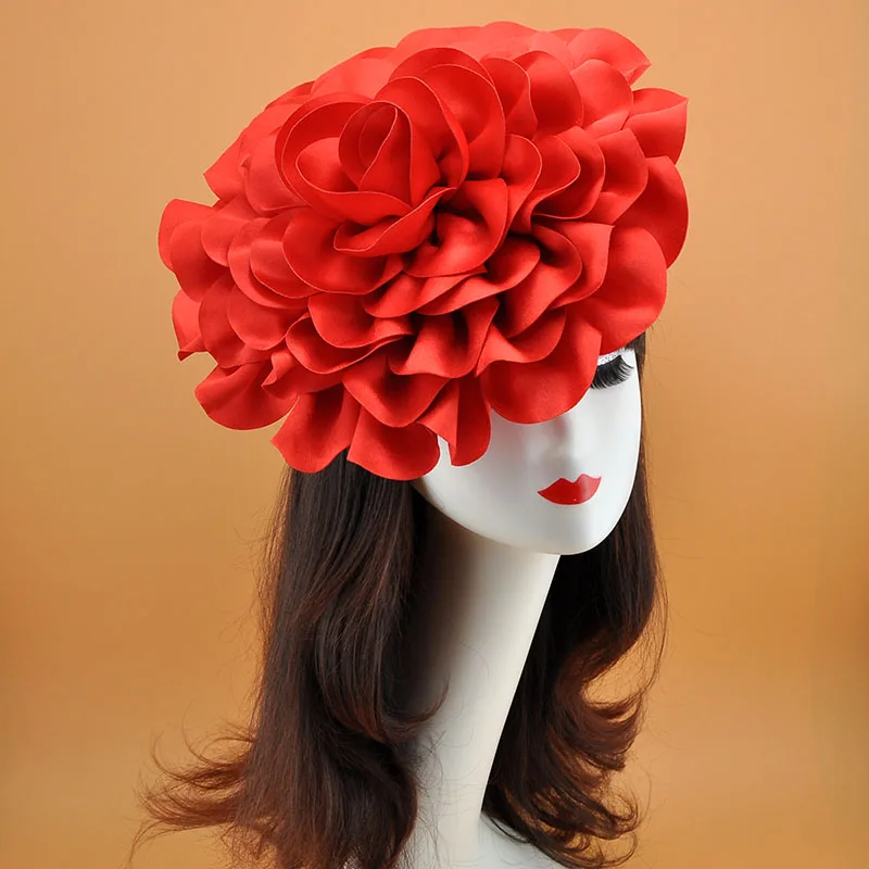 30CM Handmade Three-dimensional Oversized Exaggerated Flower Brooch Wedding Dress Performance Accessories Pin Women's Corsage