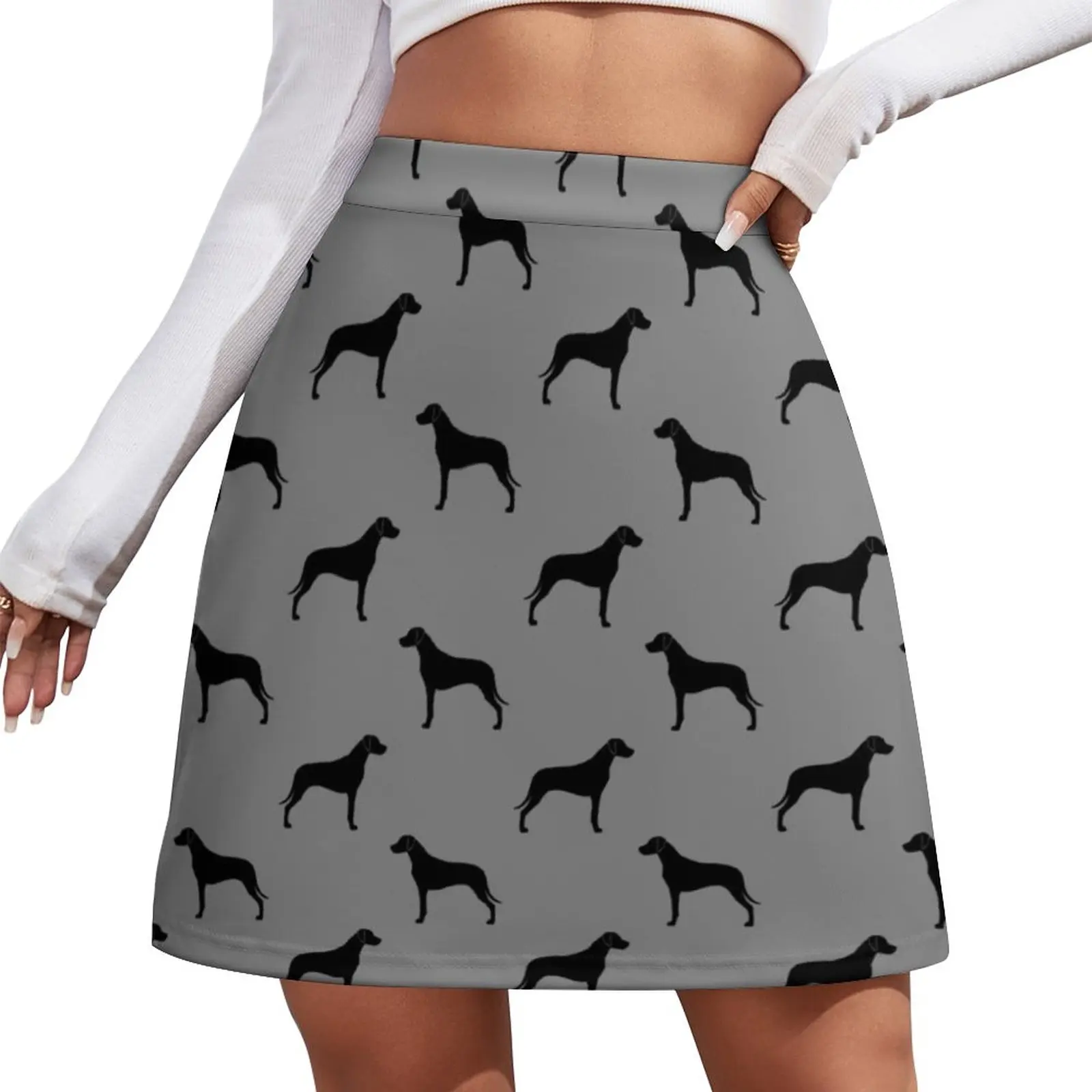 

Rhodesian Ridgeback Silhouette(s) Mini Skirt skirts for women korean women's clothes