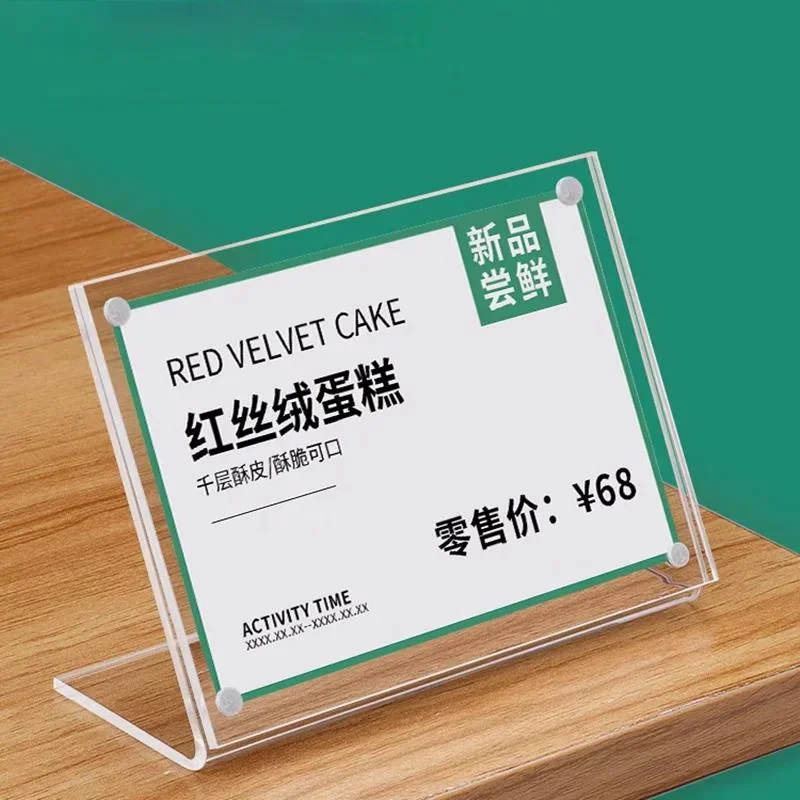 90x60 мм магнитный стол мини прозрачный пластиковый ценник бумажные бирки меню прайс-лист рамка акриловый держатель для вывески стенд