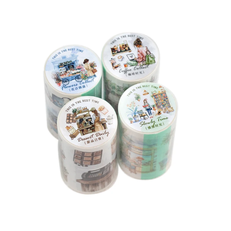 4packs/LOT Fragmented daily life series cute lovely retro decorative paper masking washi tape
