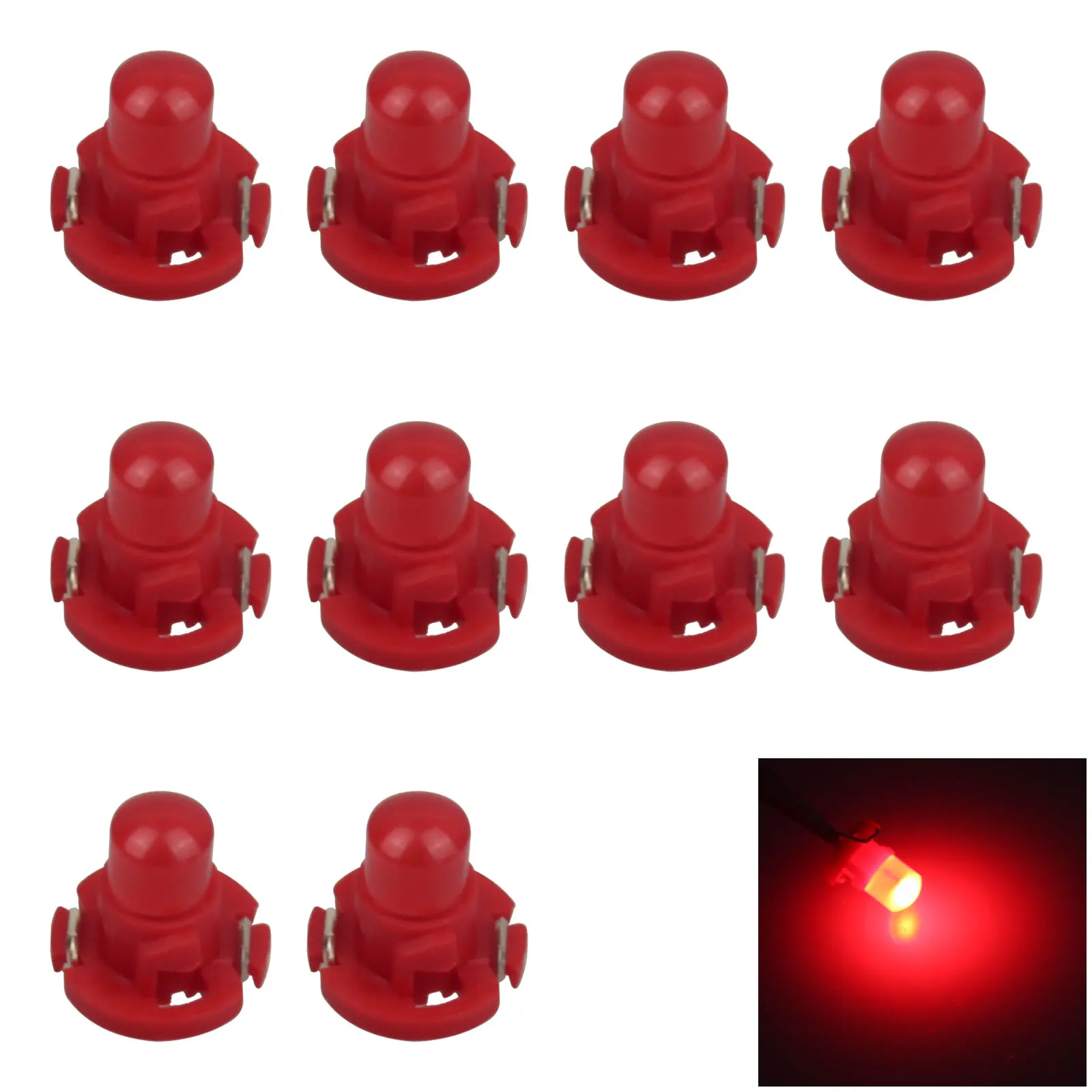 10x Red Car T4.2 Light NEO Dash Twist Socket HVAC Cluster Blub 1 LED 79674-S3N-941 Z2960