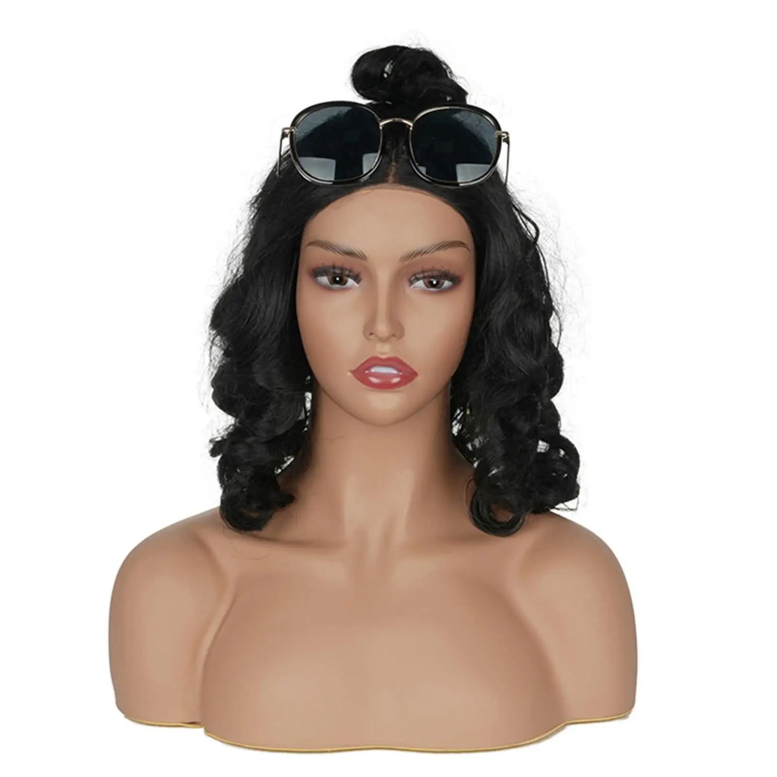 

Mannequin Head with Wig Cap Multipurpose Display Prop Wig Display Stand Manikin Head Bust for Necklace Scarves Earrings Hat