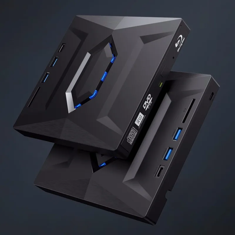 External Blu ray Drive, Portable Blu-ray Drive USB 3.0 and Type-C BD Player ,Read DVD 3D Multi functional plug-in BD-ROM