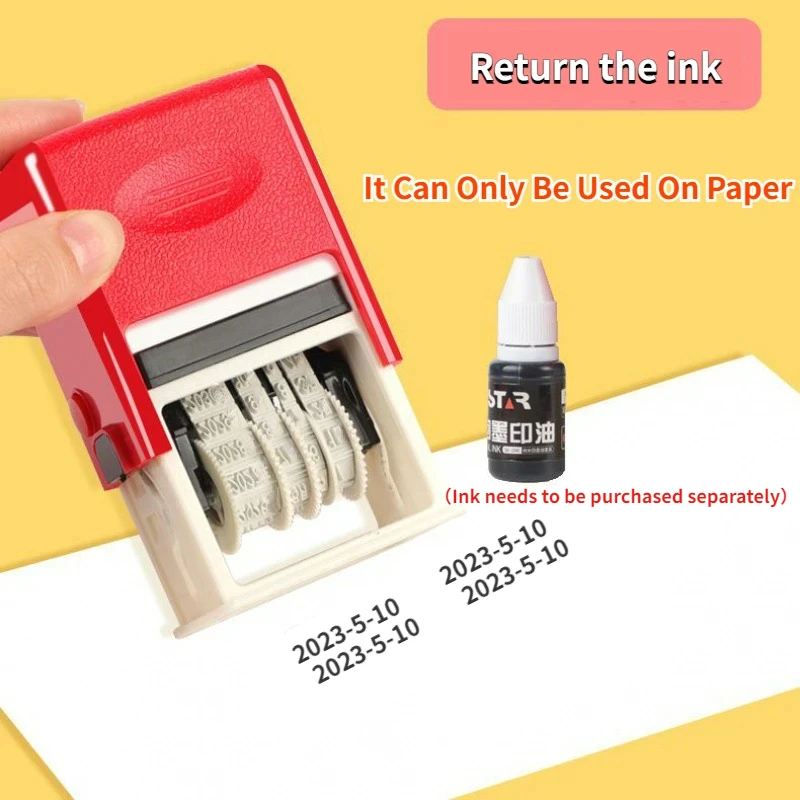 Reusable DIY Hand Stamps for Student, Adjustable Date Stamps Tool with ABS Material, Universal Office Supplies