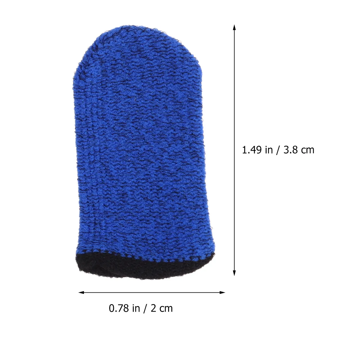 10Pcs Finger Sleeve Nylon Breathable Anti-Sweat Screen Touch Finger Cover Blue Black Edge Game Playing Accessory