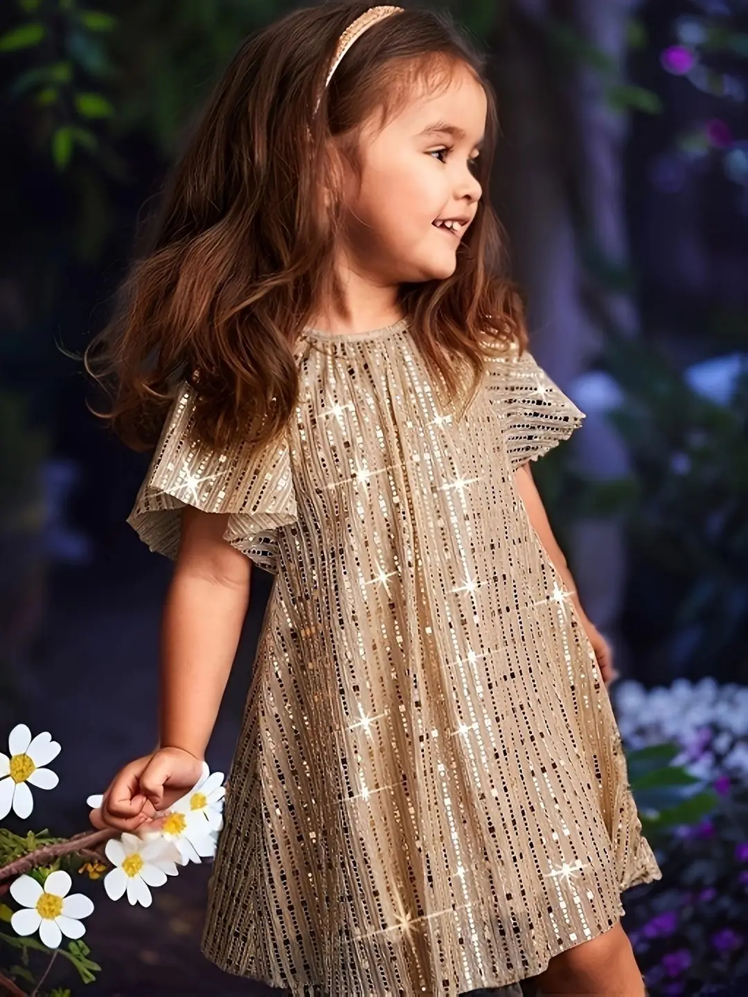 Fashion Baby Girl Princess Sequins Dress Infant Toddler Child Short Sleeve Vestido Party Pageant Birthday Baby Clothes 1-10Y