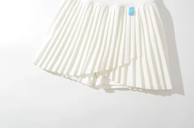 

Summer Spor Skirt Women's High Waist Slimming White Tennis Skirt with Anti-Light Cheered Skirt Commute Sle