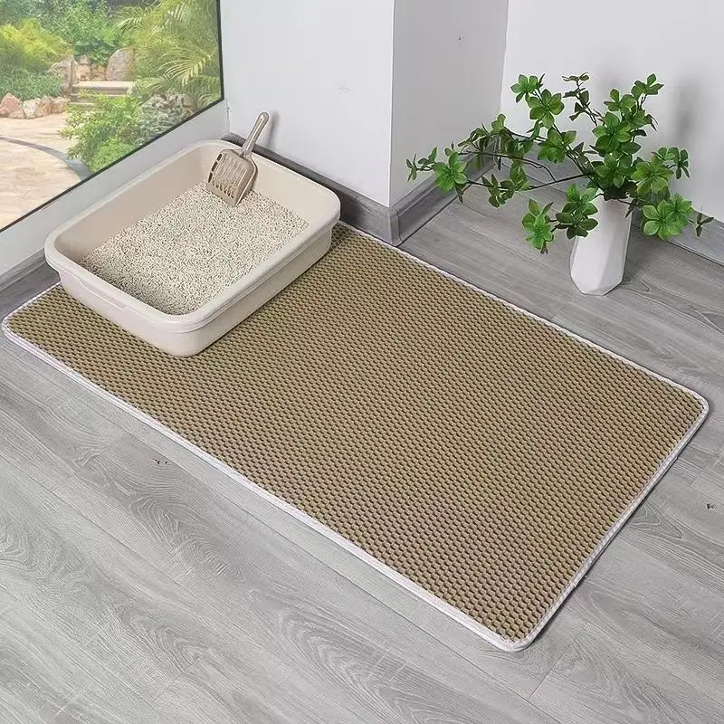 Pet Cat Litter Mat Waterproof Double Layer EVA Foldable Cat Litter Trapping Pet Carpet Bed Pads for Cats Pet Clean Supplies