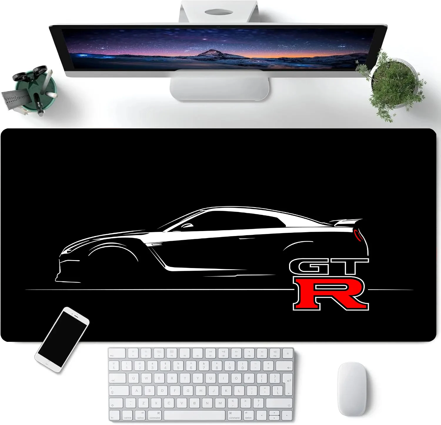 

Racing GTR Sports Car Mouse Pad Large Computer Offices Game Mat Rubber Anti-slip Gaming Accessories Keyboard Mats Long Desk Pads