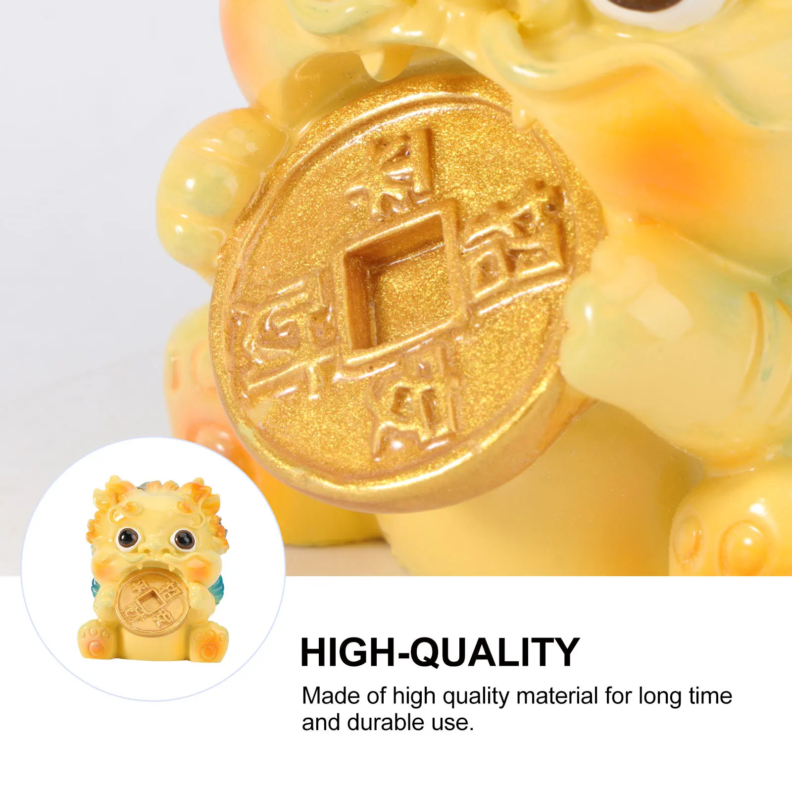 

1Pcs Lovely Cartoon Decoration Resin Material Fine Workmanship Home Office Desk Ornament for Good Fortune Wealth