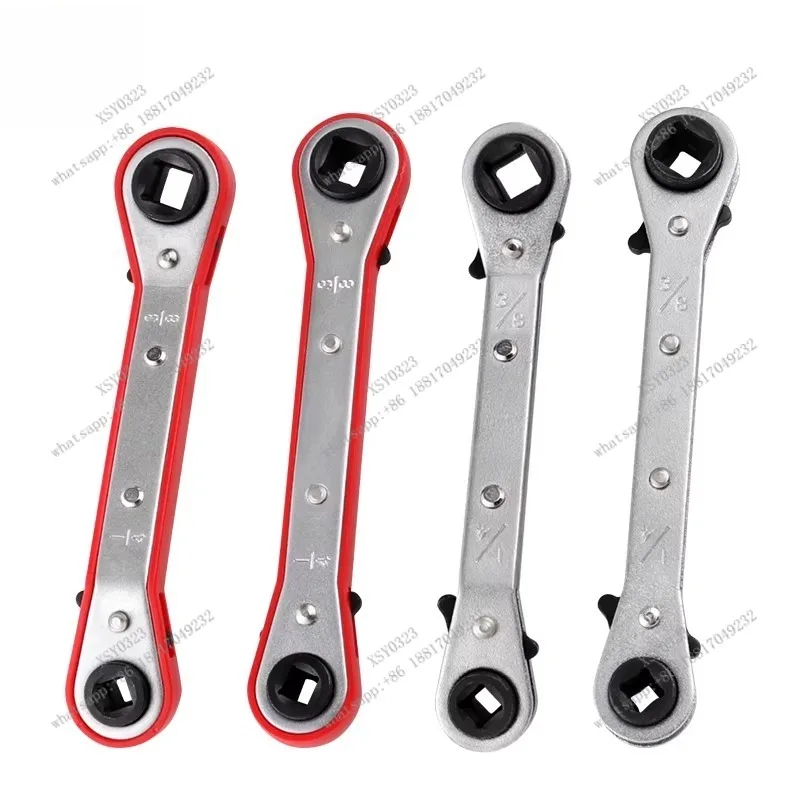 

Refrigeration Service Wrench Double End Square Ratchet Wrench for Air Conditioner Valves