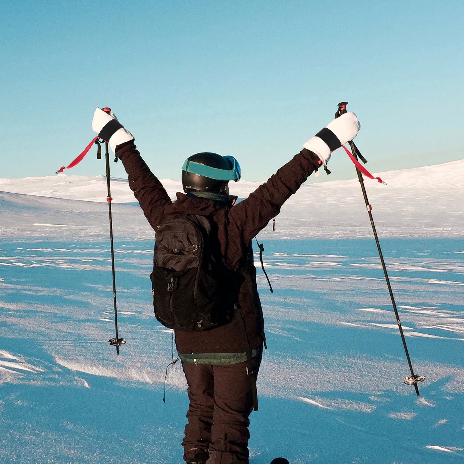 4pcs 스키 장갑 끈 탄성 손목 스트랩 끈 장갑 가죽 끈 내구성 소재 스노우 보드 스케이트 액세서리 Mitten Keeper Hand