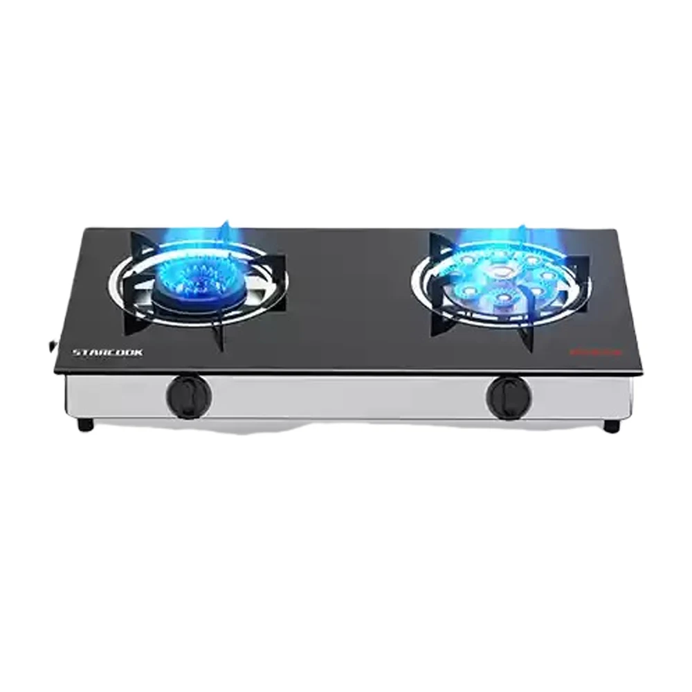 

Household Doube Cooktop Desktop Gas Stove Natural Liquefied Gas Timing Stove Double-Hole Fierce Fire Kitchen Cooker Tool