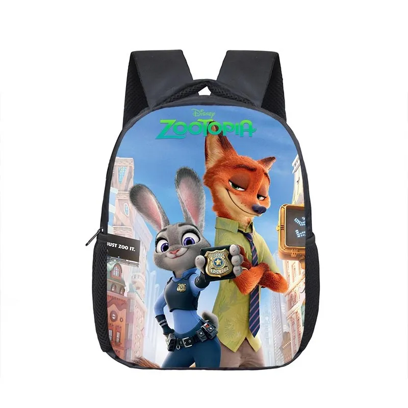 12 inch Disney Zootopia Judy Nick School Bags Kindergarten Children School Backpack Cartoon Girls Boys Backpacks Mochila