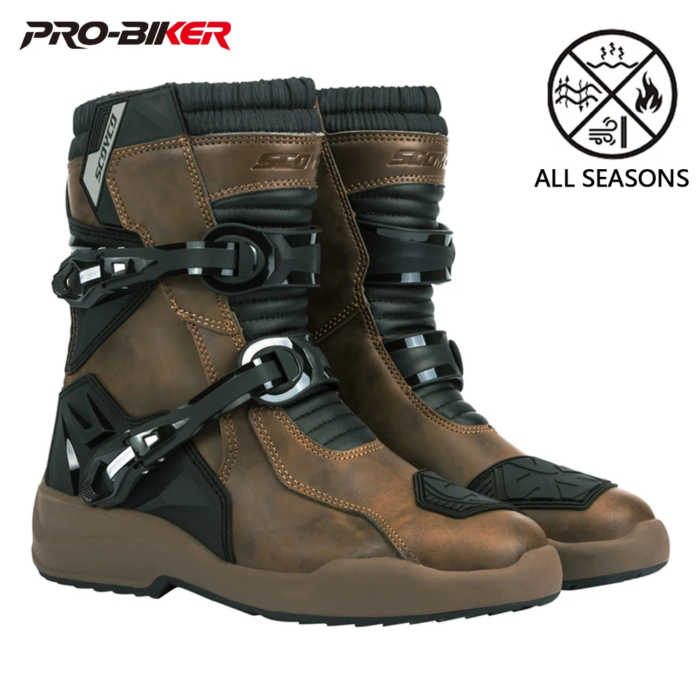 

Motorcycle Boots Warm Windproof Motorbike Boots Wear-resistant Motocross Boots Outdoor Anti-slip Motorcycle Shoes Riding Boots