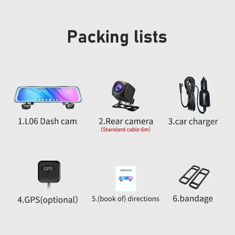 11,66-дюймовый 4-объективный автомобильный видеорегистратор 1080P HD WiFi GPS Зеркало заднего вида DVR с ночным видением Парковочный Monior для автомобилей Вантажівки manufactu