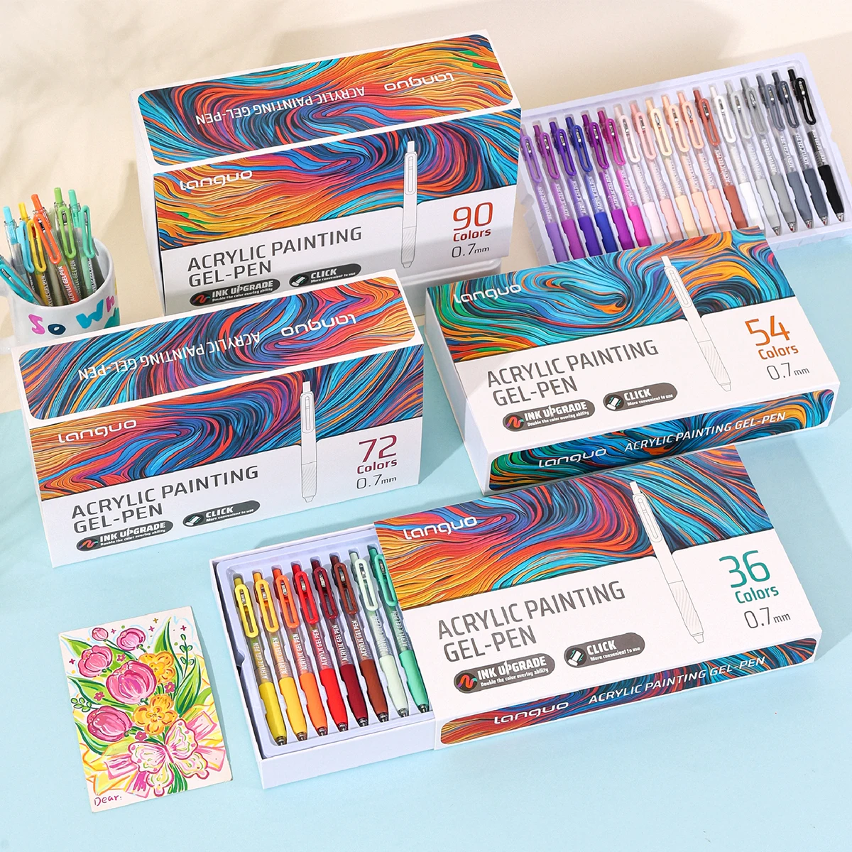 36/54/72/90 Color Gel Pen Set 1.0mm, Smooth Writing Multicolor Pens for Drawing, Journals, Notes, Back-to-School Gifts