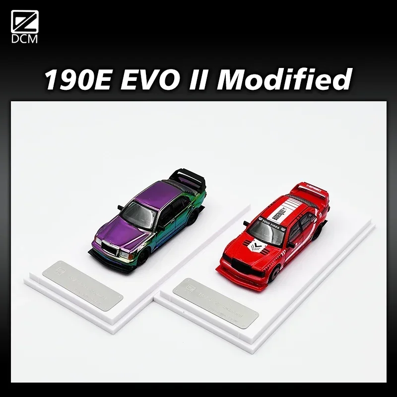 

DCM 1:64 EVO 190E W201 II Modified Red Electroplated Car Model Collection Toys Diecast Diorama