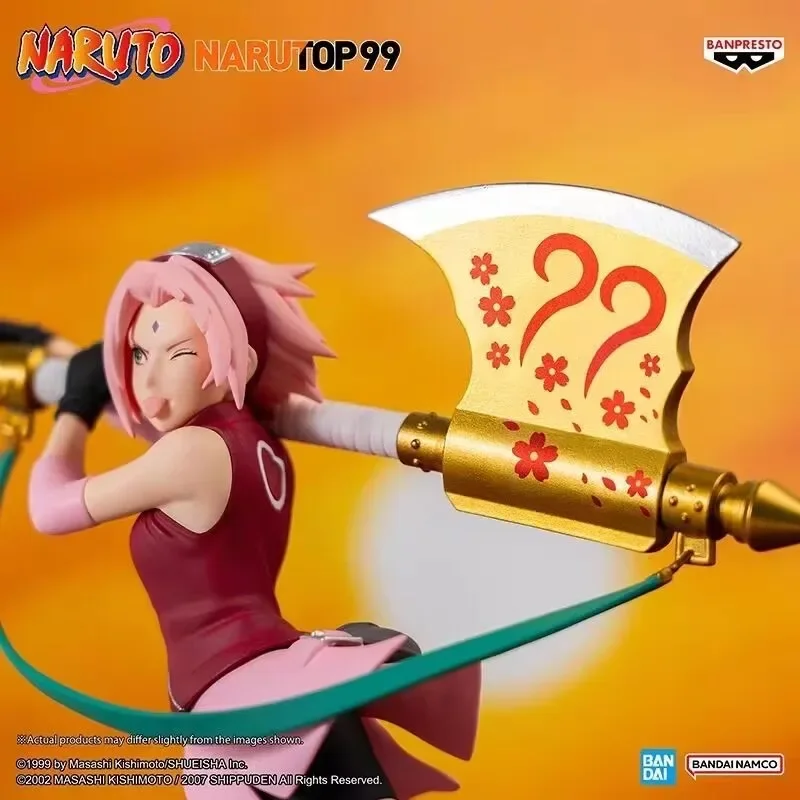 อะนิเมะต้นฉบับ Bandai S.H. figuarts Naruto Haruno Sakura Edition Narutop99ตุ๊กตาขยับแขนขาได้โมเดลอะนิเมะของเล่น ninjia 15cm ABS