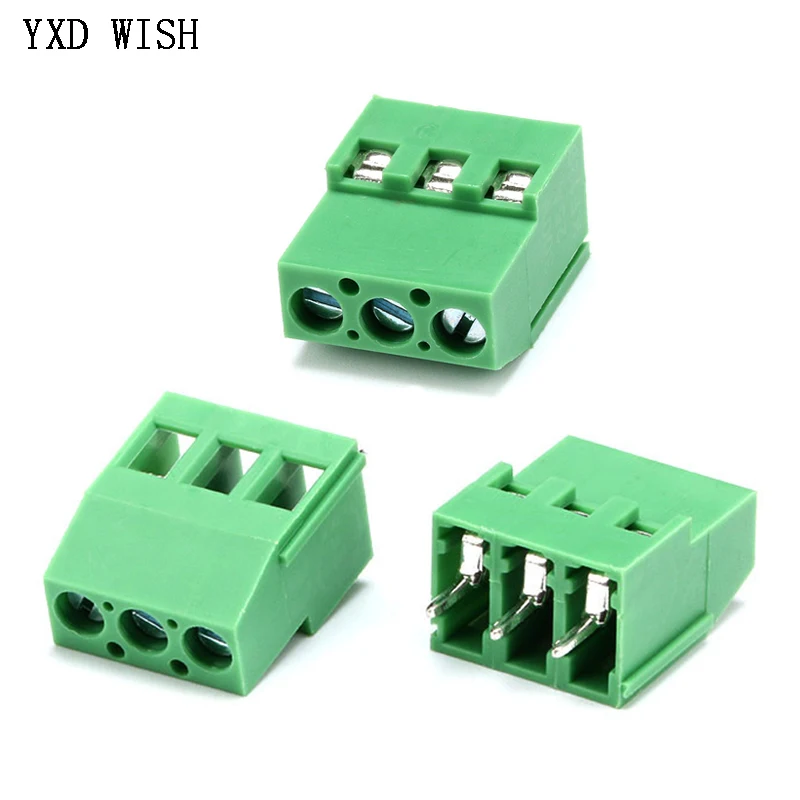 

100pcs KF129 2Pin 3Pin 5.08mm Pitch Terminal Connectors PCB terminal 2P 3P 300V/25A PCB Screw Terminal Block Connectors