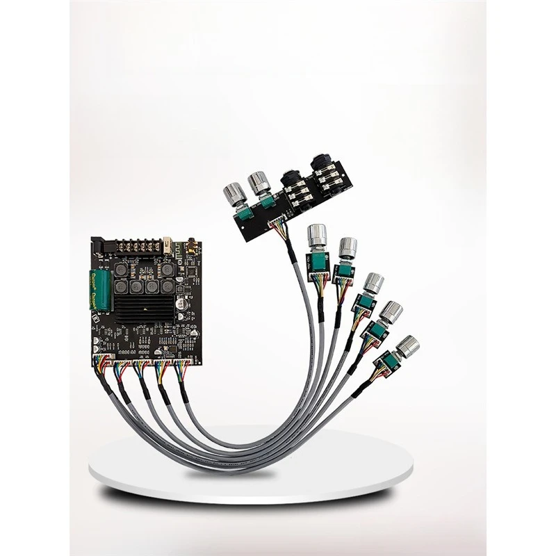 ZK-AM100F Lead KTV Microphone Audio All-in-One 2.1 Channel Bluetooth Power Amplifier Board 50 + 50 + 100W