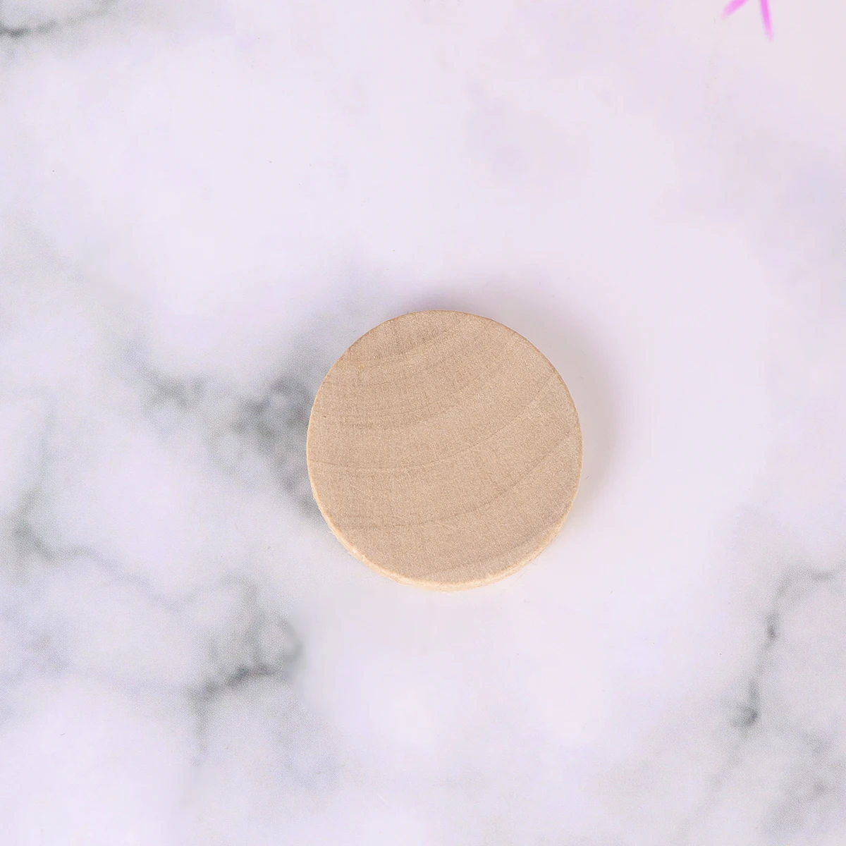 

50Pcs Solid Wood Round Discs Premium DIY Craft Supplies 30mm Width 5mm Thickness Math Teaching Tools Pupils Educational Decor