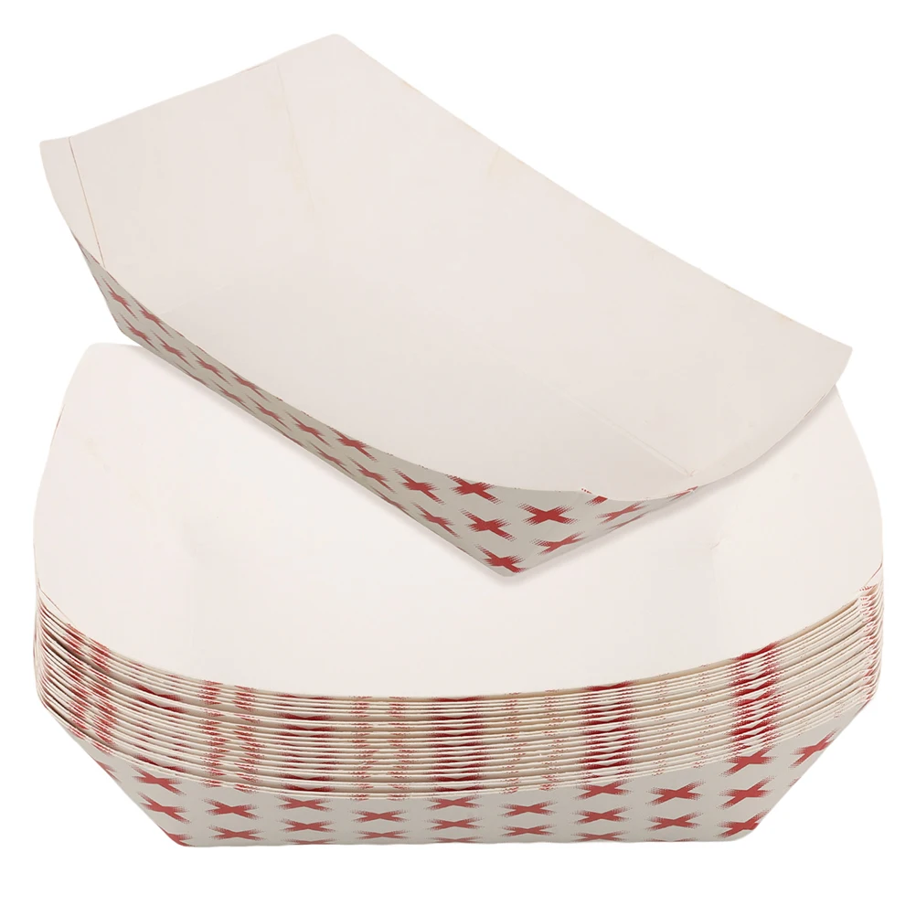 50pcs Hot Dog Food Boat Trays, Paper Plates for Chicken Wings, Nachos, BBQ, and Party S... - SKU HDBT1758 - UGI Packaging