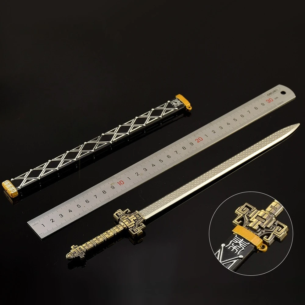 30 cm Chinese Oude Wapen Tianwen Zwaard Model met Schede Alle Metalen Ambachten Wapen Ornament Outdoor Speelgoed Katana Collecties Gift