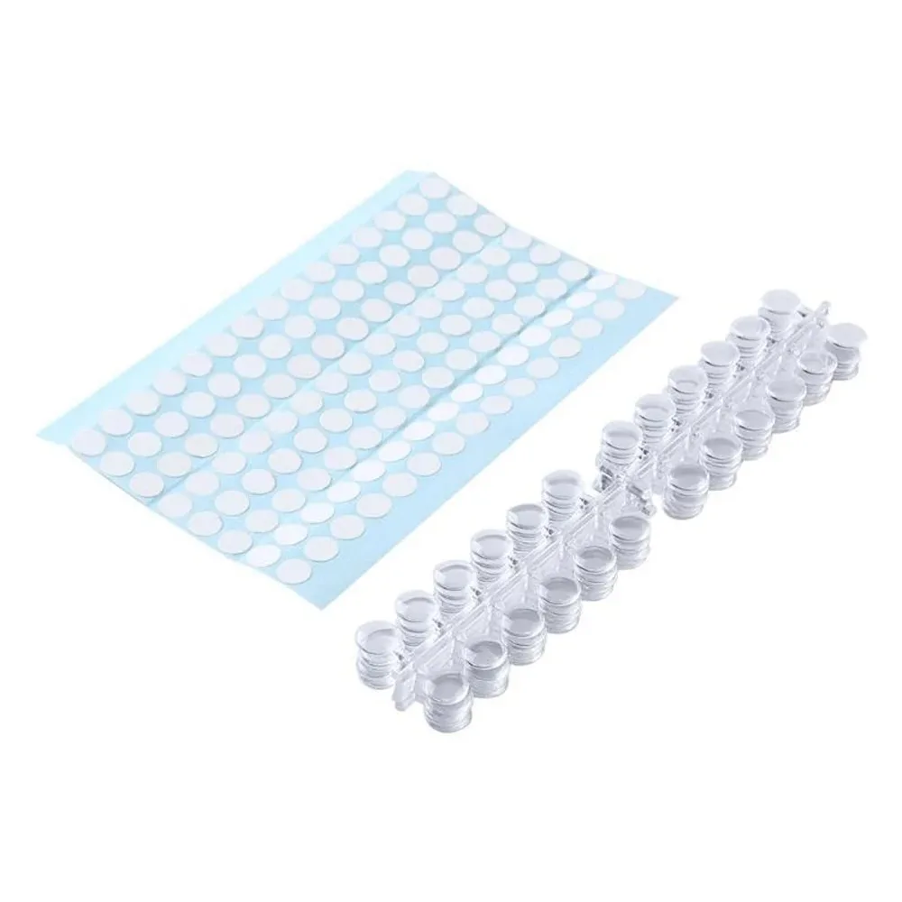 120pcs Nail Polish Display Table With Stickers,Polka Dot Color Card Nail Display Board ,Pea Bean Swatch Salon Nail Showing Shelf