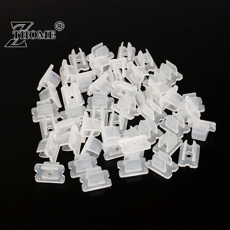 50Pcs 6*12MM LED Strip Fix Clips Connector For Fixing 2835 Neon Light 220V COB Plastic Buckle High Quality Flexible Accessories