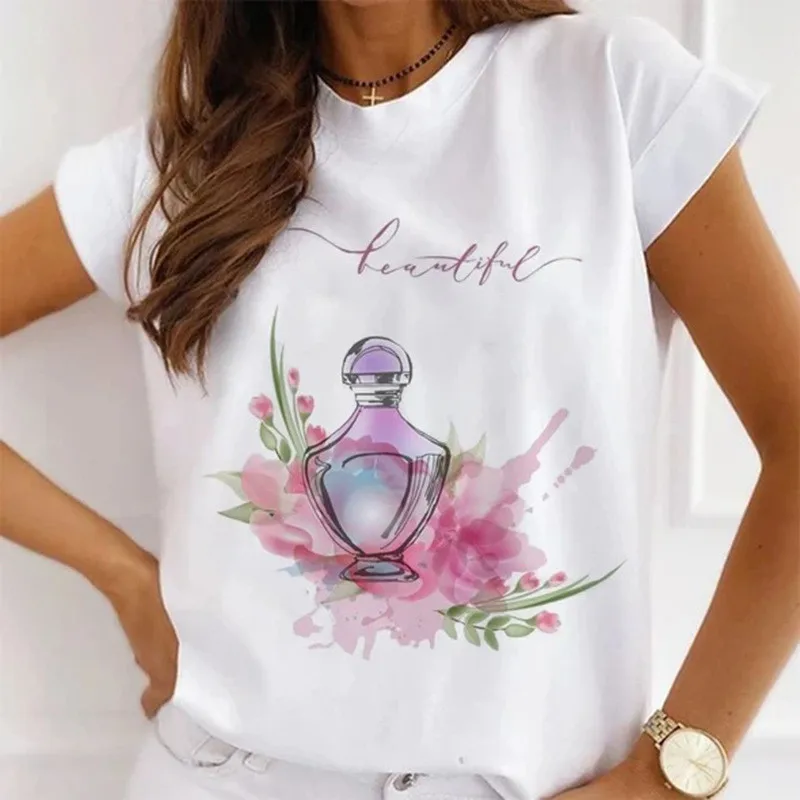 New Women's Base Layer, Letter New Urban Girl Casual Round-neck Short-sleeved T-shirt, Women's Short-sleeved