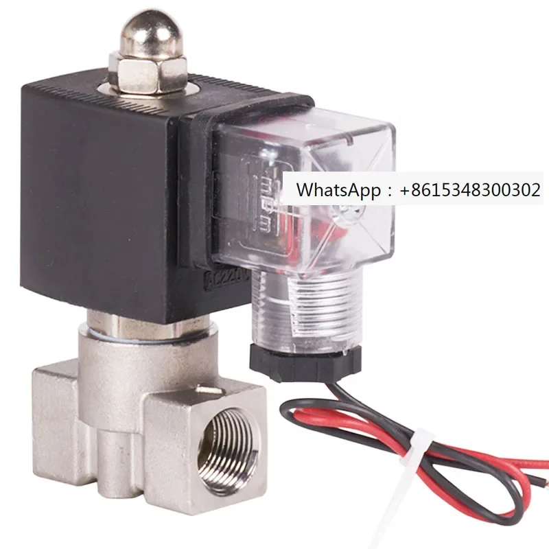 Stainless steel normally closed micro combustion engine high-pressure solenoid valve water gas valve oil valve 2 points 3 points