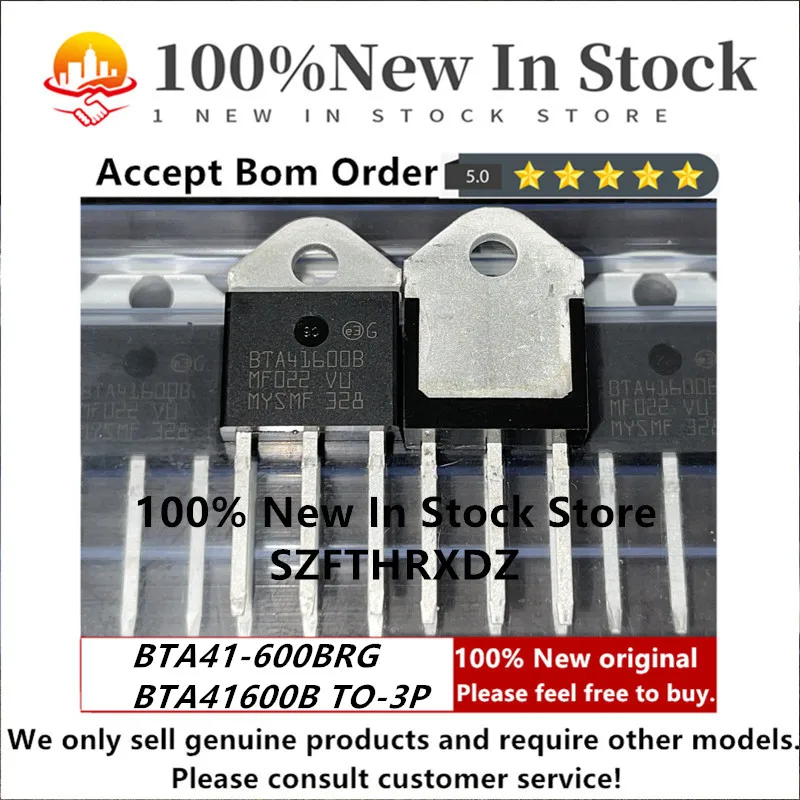 100% NEW ORIGINAL BTA41-600BRG TO-3P BTA41600B TO3P Thyristor TRIAC 600V 41A 3-Pin