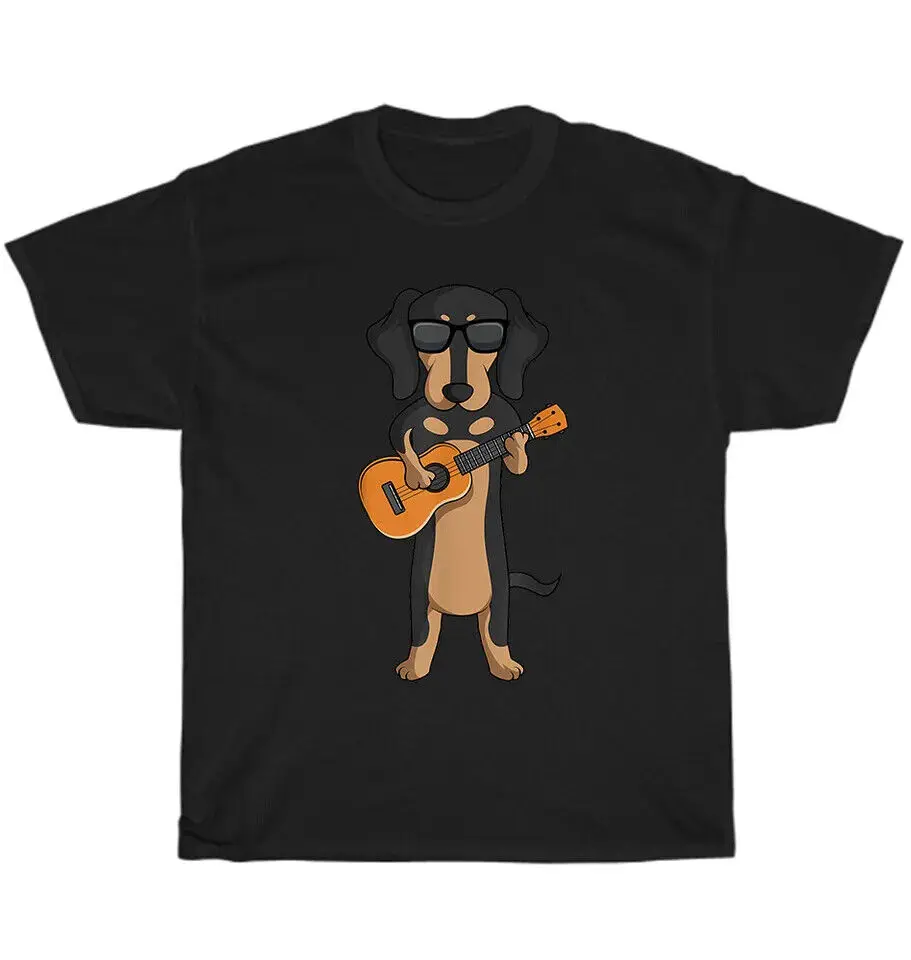 Dog Playing Ukulele Guitar Pet Puppy Lover T-Shirt Unisex