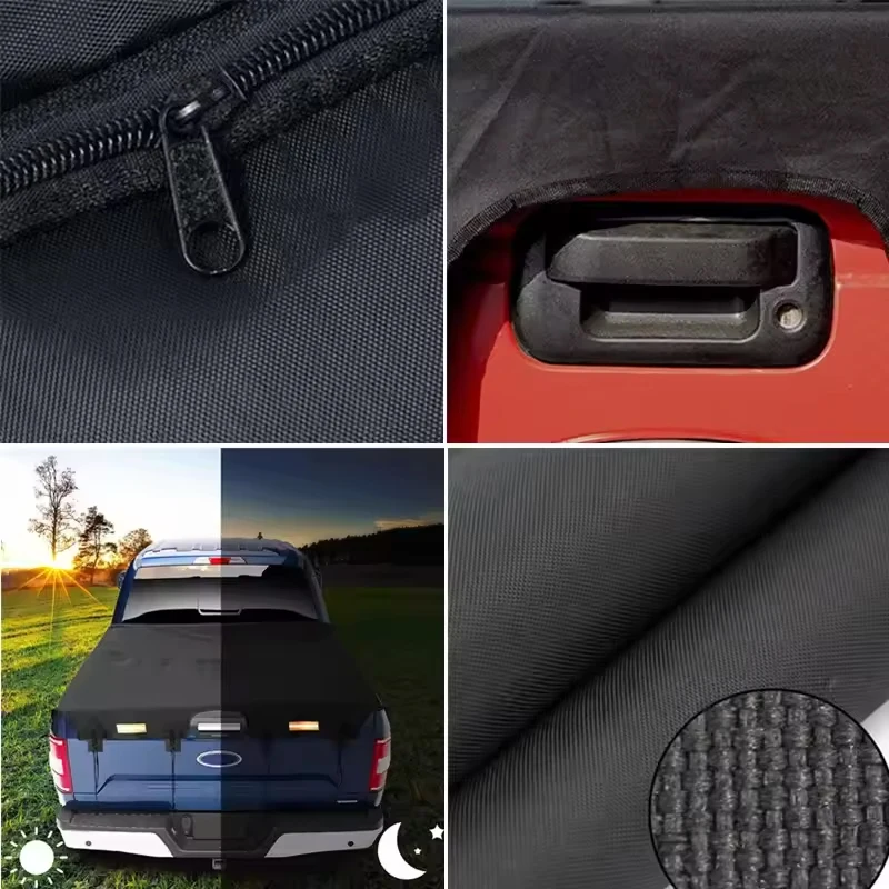 Universal Waterproof Truck Tail Cover Windproof Dustproof Outdoor Canvas Awning Bed Cloth Pickup Canopy Car Accessories