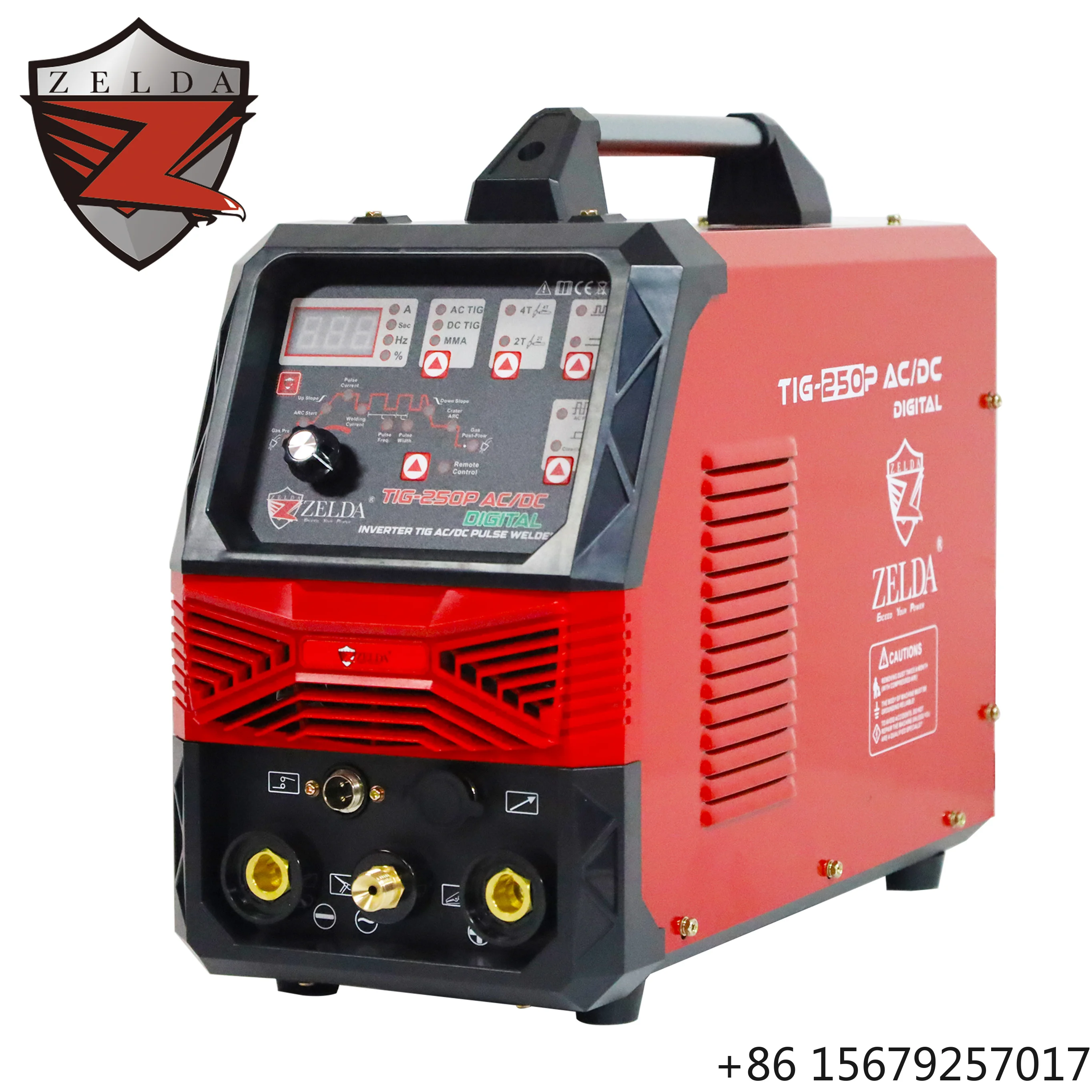 ZELDA TIG Ac Dc MMA 3 in 1 Pulse Poste Souder TIG Thermal Protect Arc Welders with Argon Gas 220V TIG Welding Machine