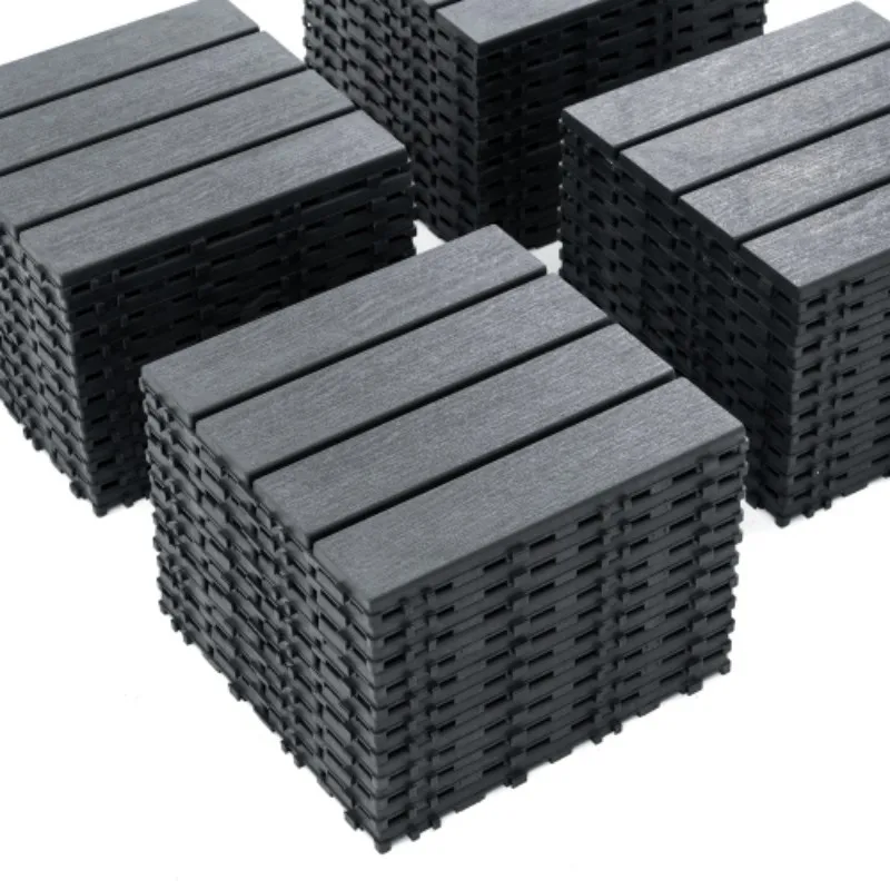 พลาสติก Interlocking Deck กระเบื้อง,44 Pack Patio Deck กระเบื้อง,12 "x 12" กันน้ํากลางแจ้งทุกสภาพอากาศ, patio Decking กระเบื้อง