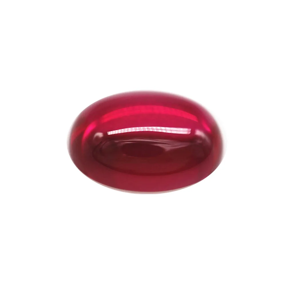 

Big Size Ruby Oval Cabochon Smooth Polished Surface Egg Shape Blood-red Ruby Cabochon Flat Back 2 Sizes to Choose