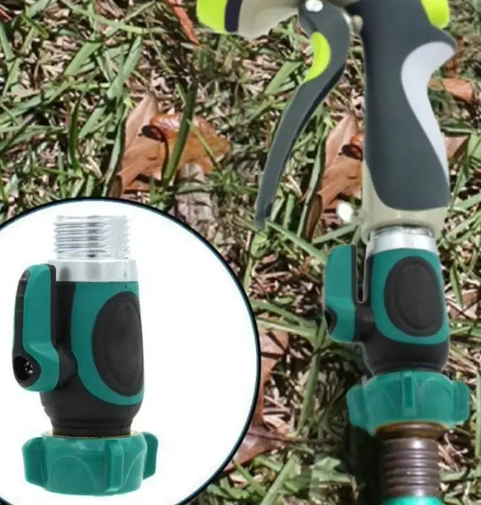 valvula-de-esfera-de-metal-com-rosca-de-3-4-polegadas-em-liga-de-zinco-verde-com-tampa-conector-de-mangueira-de-sentido-Unico-para-sistema-de-irrigacao-de-jardim