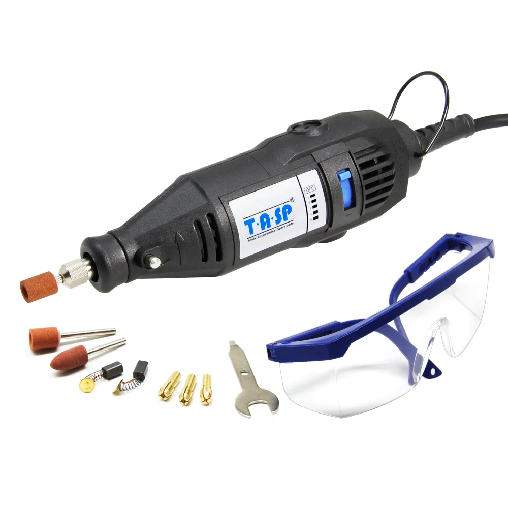 TASP 220V 130W Elektrische Roterende Graveur Tool Set Dremel Mini Boor Grinder Kit met Accessoires Power Tools