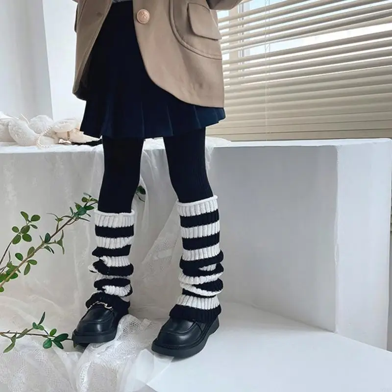 Image 4: Jambières tricotées 97BE, chaussettes tendance longueur moyenne, bas longs chauds à mode