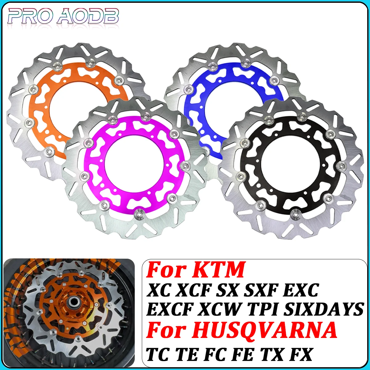 

Motorcycle 320MM Front Brake Discs Rotors Brake Caliper Adaptor Bracket For KTM XC XCF XCW SX SXF EXC EXCF TPI Six Days1994-2023