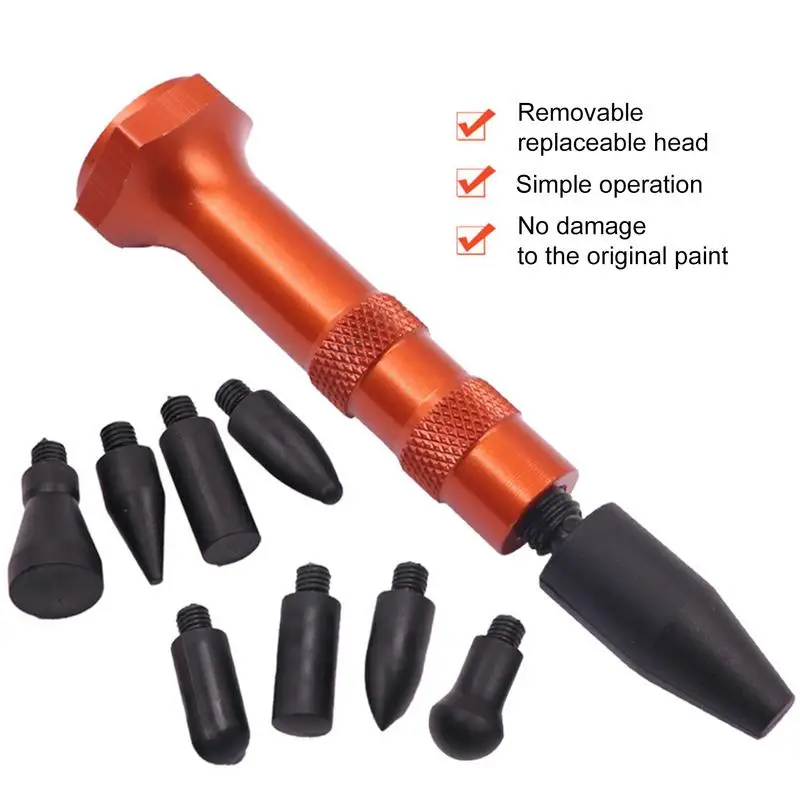 Car Dent Removal Tools With 9 Heads Tips Auto Body Dent Rubber Bump Repair Pen Automotive Shaping And Concave Striking Pens