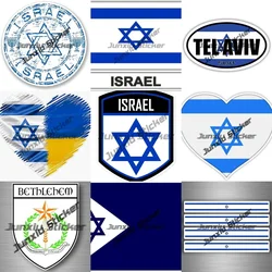Israel Sticker Israeli Flag Coat of Arms Shield Decal Souvenir Israel Jerusalem Tel Aviv Stamp Emblem Car Decoration Accessories